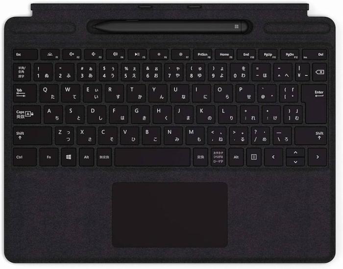 スリムペン2付き Surface Pro Signature キーボード 日本語 8X8-00019 [ブラック]：パニカウ
