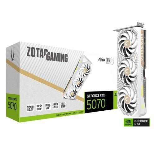 ZOTAC GAMING GeForce RTX 5070 AMP White Edition ZT-B50700FQ-10P [PCIExp 12GB] 並行輸入品 当店二年保証 商品画像1：PC-IDEA