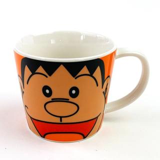 ドラえもん-ジャイアン-フェイスマグ--M-レッド-マグカップ-休憩