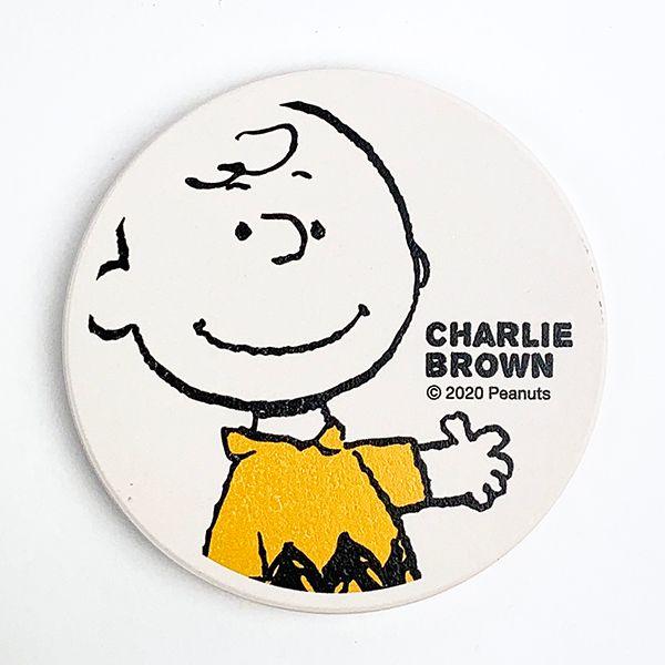 PEANUTS-チャーリーブラウン-吸水コースター-CBフェイス-コースター-グッズ 商品画像1：キャラグッズPERFECT WORLD TOKYO