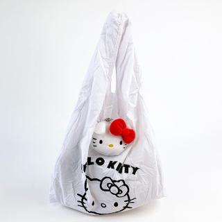 ハローキティ エコバッグ ホワイト ハローキティ-キティ-ぬいぐるみエコバッグ-エコバッグ-ホワイト