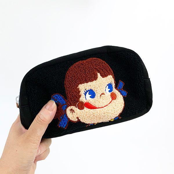ペコちゃん-サガラポーチ-ポーチ-ペンポーチ-化粧ポーチ-ガジェットポーチ-黒 商品画像9：キャラグッズPERFECT WORLD TOKYO