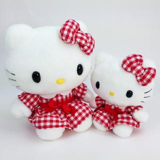サンリオ　ハローキティ　ワンピースドレス　L ぬいぐるみ　1997年日本製 サンリオ-ハローキティ-ワンピースドレス-Sサイズ-ぬいぐるみ