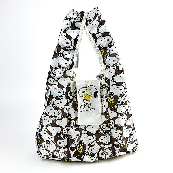 PEANUTS-スヌーピー-マチ付きエコバッグ-エコバッグ-ホワイト 商品画像5：キャラグッズPERFECT WORLD TOKYO