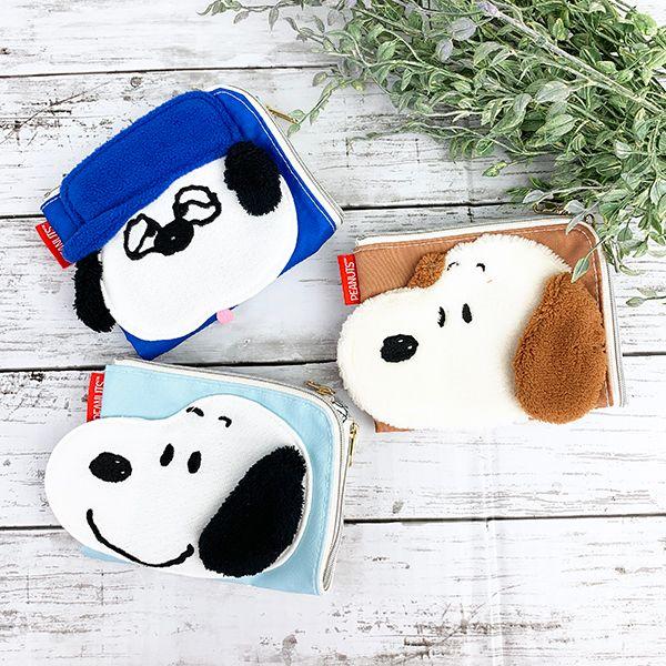 PEANUTS-スヌーピー-PEANUTS-SNOOPY-OLAF-ANDY-折りたたみポーチ-SN-ポーチ-ケース-折りたたみ-ブルー 商品画像11：キャラグッズPERFECT WORLD TOKYO