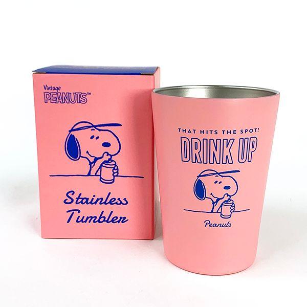 スヌーピー-SNOOPY-ステンレスタンブラー-DRINK-UP-タンブラー-ステンレス-コップ-カップ-保冷-保温-ピンク-グッズ 商品画像7：キャラグッズPERFECT WORLD TOKYO