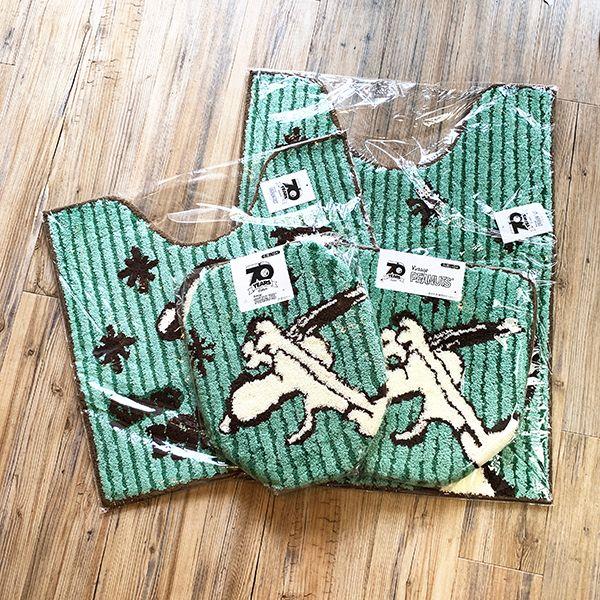 PEANUT-スヌーピー-Lトイレマット-GR-レトロスヌーピー-トイレマット-マット-グリーン 商品画像2：キャラグッズPERFECT WORLD TOKYO