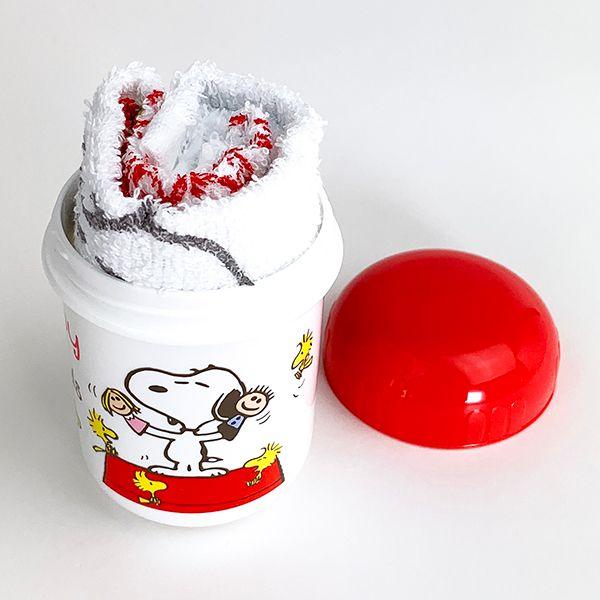 PEANUTS-スヌーピー-おしぼりセット--ランチ-レッド-グッズ 商品画像4：キャラグッズPERFECT WORLD TOKYO