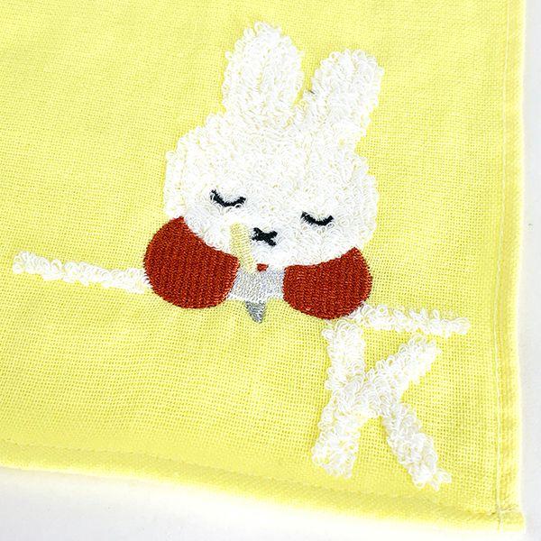 ミッフィー-ｍiffy-イニシャルタオル-K-タオル-ハンカチ-イエロー-グッズ 商品画像2：キャラグッズPERFECT WORLD TOKYO