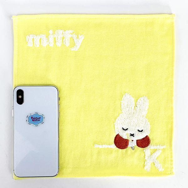 ミッフィー-ｍiffy-イニシャルタオル-K-タオル-ハンカチ-イエロー-グッズ 商品画像4：キャラグッズPERFECT WORLD TOKYO