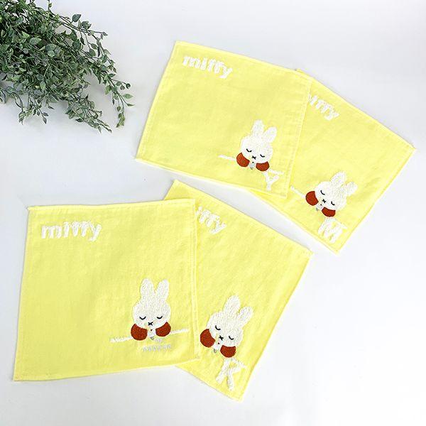 ミッフィー-ｍiffy-イニシャルタオル-K-タオル-ハンカチ-イエロー-グッズ 商品画像5：キャラグッズPERFECT WORLD TOKYO