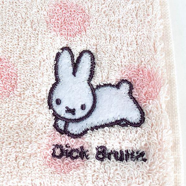 ミッフィー--ワンポイント刺繍-ハンカチ-PK-うさぎ-miffy-刺繍-ハンドタオル-ミニタオル-ワンポイント-コンパクト-タオル--PINK 商品画像2：キャラグッズPERFECT WORLD TOKYO