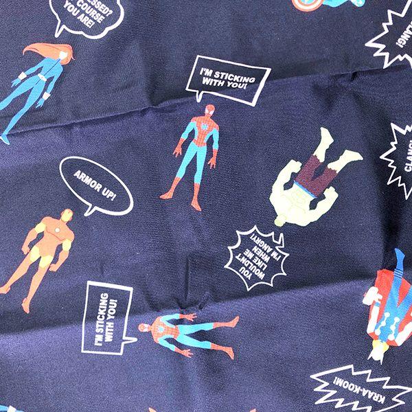 MARVEL-ヒーローズ-マーベルコミックアイコン--エコバッグ-マーベル-グッズ-ネイビー 商品画像4：キャラグッズPERFECT WORLD TOKYO