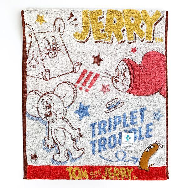 2024廃盤】トムとジェリー TOM＆JERRY フェイスタオル トラブル