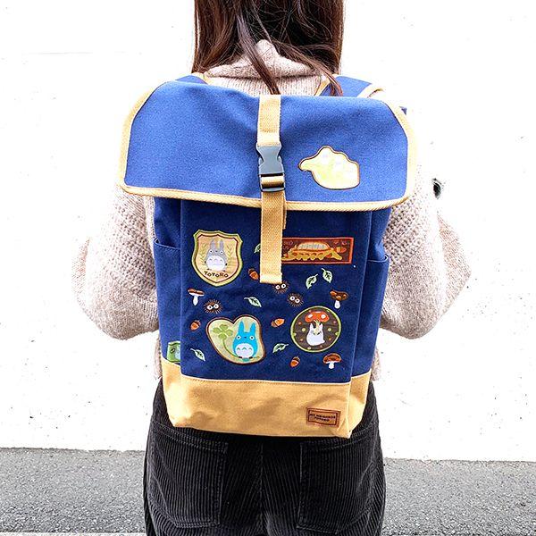 となりのトトロ--トトロアイコン-リュックサック-エコバッグ-収納バック-買い物-エコ-持ち運び-折りたたみ-軽い-便利-アウトドア-BLACK 商品画像13：キャラグッズPERFECT WORLD TOKYO