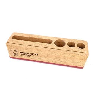 ハローキティ--デスクスタンド-木製-ペン立て-スマホスタンド ハローキティ--デスクスタンド-木製-ペン立て-スマホスタンド