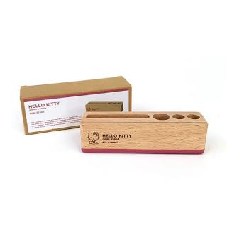 ハローキティ--デスクスタンド-木製-ペン立て-スマホスタンド-キティ