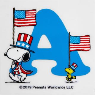 スヌーピー Peanuts イニシャルステッカー Snoopy A ステッカーシールの通販なら キャラグッズperfect World Tokyo Kaago カーゴ