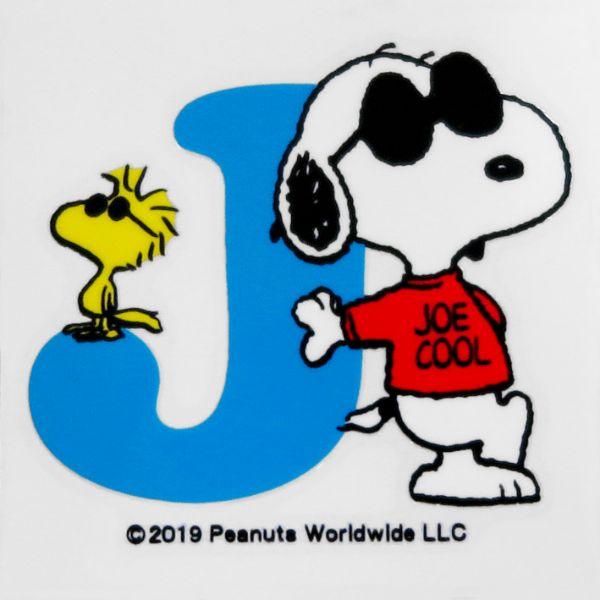 スヌーピー-PEANUTS-イニシャルステッカー-SNOOPY-J-ステッカーシール 商品画像1：キャラグッズPERFECT WORLD TOKYO