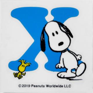 スヌーピー-PEANUTS-イニシャルステッカー-SNOOPY-X-ステッカーシール