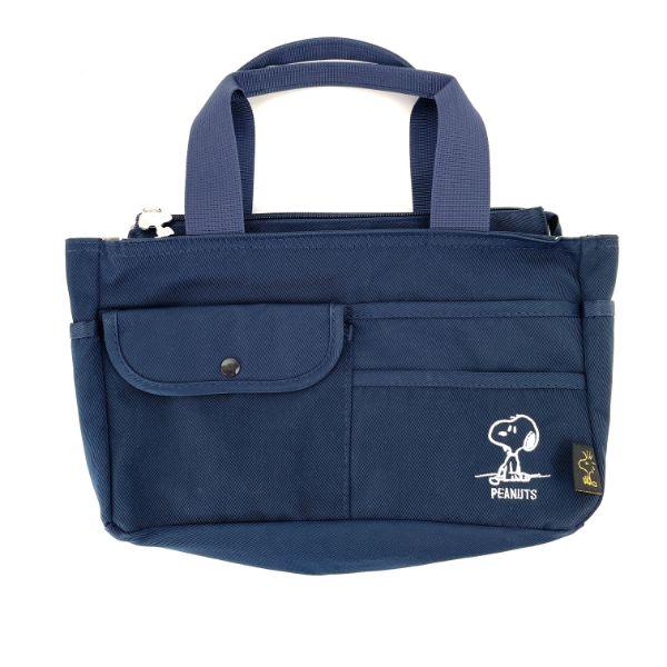 スヌーピー-PEANUTS-ショルダーバッグ-バックインバッグ-ネイビー 商品画像1：キャラグッズPERFECT WORLD TOKYO