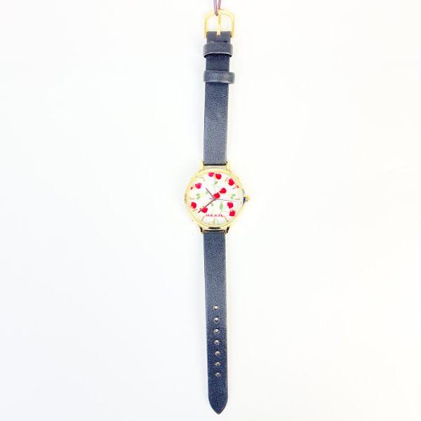 サンリオ--ハローキティ-さくらんぼウォッチ-BK-腕時計-キティちゃん-ブラック-グッズ-日本製 商品画像3：キャラグッズPERFECT WORLD TOKYO