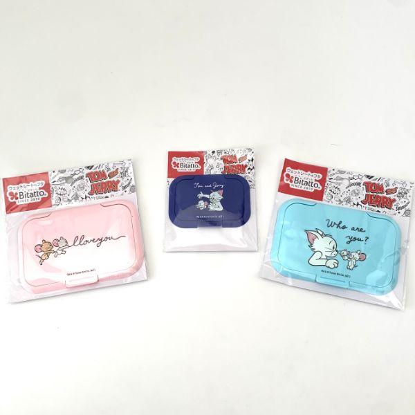 トムとジェリー-トム-ジェリー-ビタット-ミニ-青-ウェットティッシュの蓋-持ち運び-取り外し-除菌シート-おしりふき-日本製-(MCOR) 商品画像6：キャラグッズPERFECT WORLD TOKYO