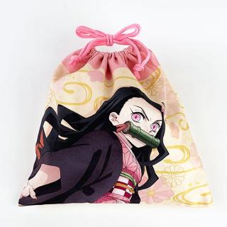 鬼滅の刃-鬼滅の刃-巾着-禰豆子-ポーチ-バッグ-ケース-小物入れ-巾着 