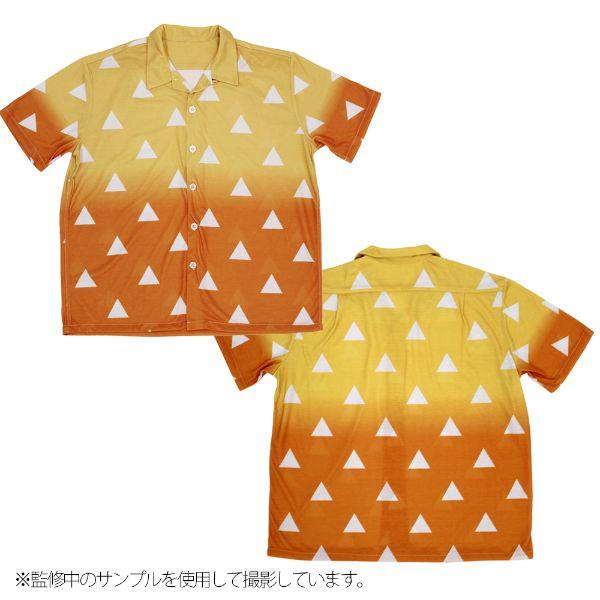 鬼滅の刃-我妻善逸-ドライアロハシャツ-シャツ-イエロー-XLサイズ 商品画像2：キャラグッズPERFECT WORLD TOKYO