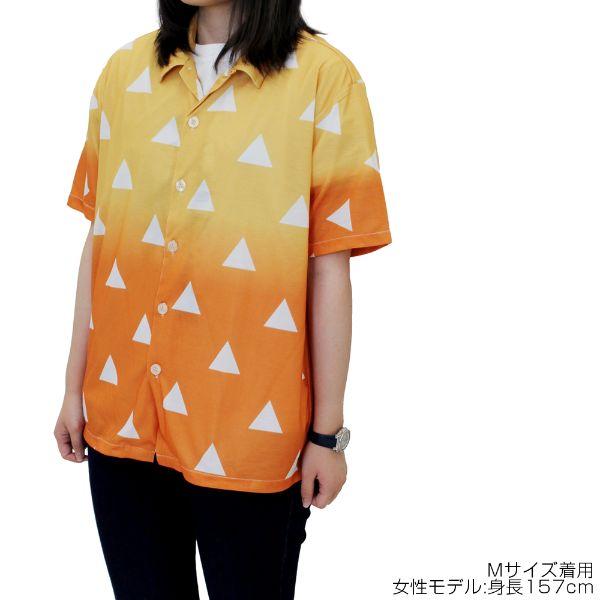 鬼滅の刃-我妻善逸-ドライアロハシャツ-シャツ-イエロー-XLサイズ 商品画像3：キャラグッズPERFECT WORLD TOKYO