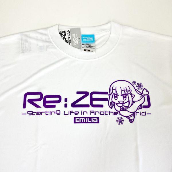 リゼロ-エミリア-Re:ゼロから始める異世界生活エミリアドライTシャツデフォルメVer.-Tシャツ-ホワイト-XLサイズ 商品画像3：キャラグッズPERFECT WORLD TOKYO