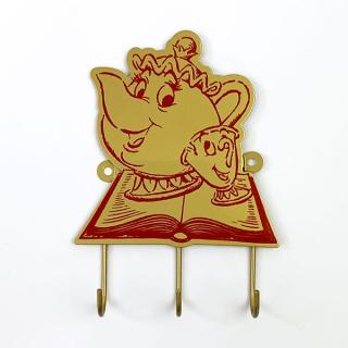 ディズニー 美女と野獣 フック ポット夫人とチップ 鍵かけ 鍵置き場 インテリア 金の通販なら キャラグッズperfect World Tokyo Kaago カーゴ