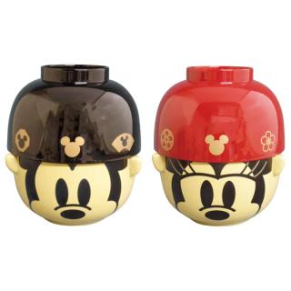 ディズニー-ミッキー＆ミニー-茶碗・汁椀ペアセット-(お椀)-大-和風