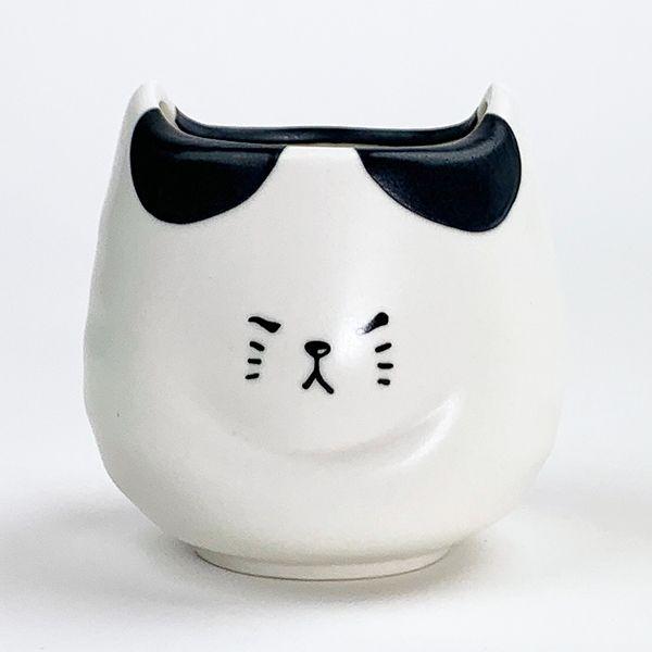 湯のみ-ふてぶてしい猫-ぶちねこ-ネコ-食器-和食器-白 商品画像2：キャラグッズPERFECT WORLD TOKYO
