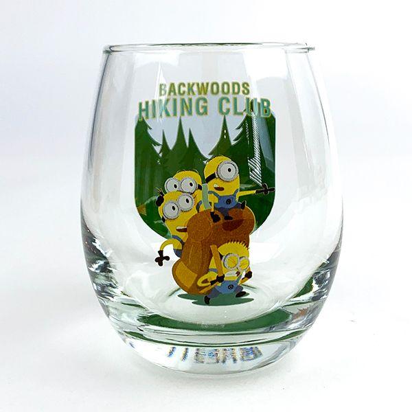 ミニオンズ--3Dグラス　WOOD-コップ　グラス　---日本製