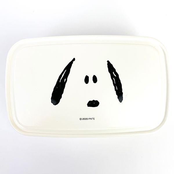 スヌーピー-SNOOPY-パックランチL-フェイススヌーピー-お弁当箱-ランチパック-タッパー-白-グッズ 商品画像2：キャラグッズPERFECT WORLD TOKYO