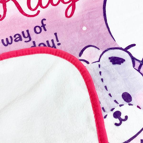 サンリオ-ハローキティ-ハローキティ-フランネルブランケット-ブランケット-毛布-ひざ掛け-キティちゃん-パープル-グッズ 商品画像3：キャラグッズPERFECT WORLD TOKYO