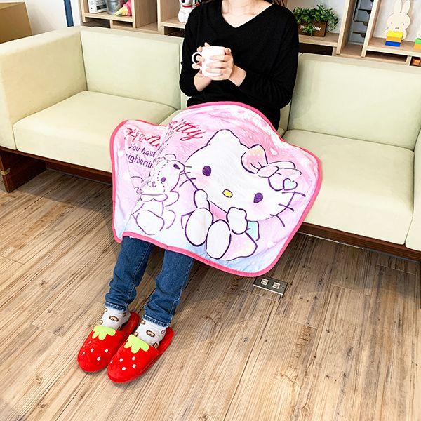 サンリオ-ハローキティ-ハローキティ-フランネルブランケット-ブランケット-毛布-ひざ掛け-キティちゃん-パープル-グッズ 商品画像4：キャラグッズPERFECT WORLD TOKYO