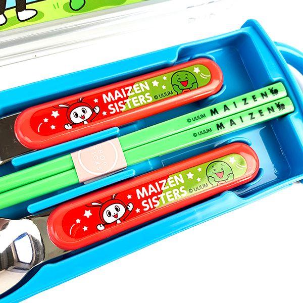 まいぜんシスターズ-抗菌食洗機対応スライド式トリオセット-ベビー-マイッキー-ブルー-グッズ-日本製 商品画像6：キャラグッズPERFECT WORLD TOKYO