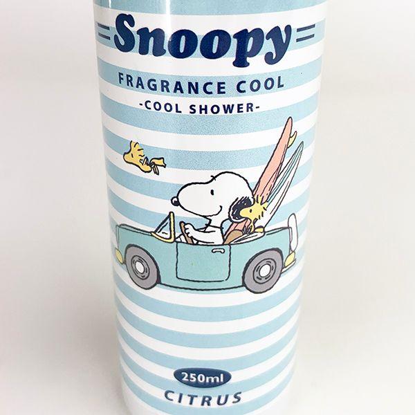 PEANUTS-スヌーピー-クールシャワー-250ml-ドライブ-消臭スプレー-涼感-ホワイト-グッズ-日本製 商品画像2：キャラグッズPERFECT WORLD TOKYO