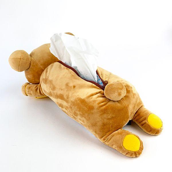 SAN-X-リラックマ-ぬいぐるみティッシュカバー　-ティッシュケース　クリーナー-ブラウン-グッズ 商品画像4：キャラグッズPERFECT WORLD TOKYO