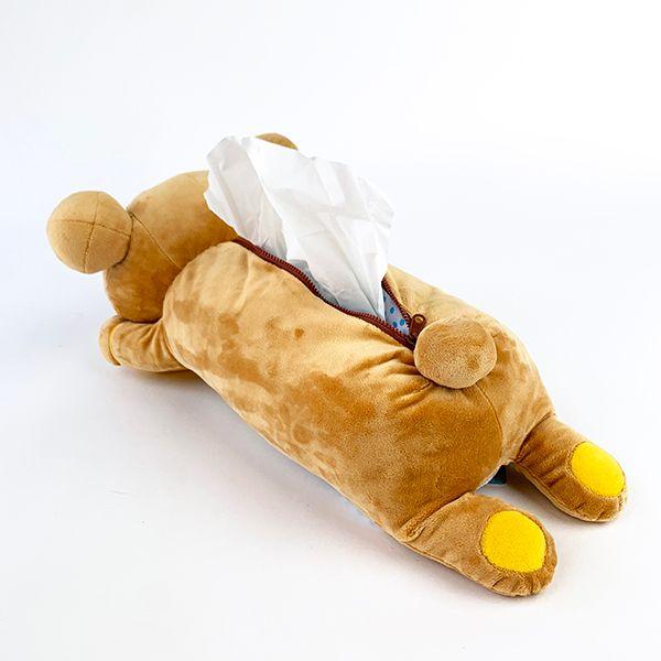 SAN-X-リラックマ-ぬいぐるみティッシュカバー　-ティッシュケース　クリーナー-ブラウン-グッズ 商品画像5：キャラグッズPERFECT WORLD TOKYO