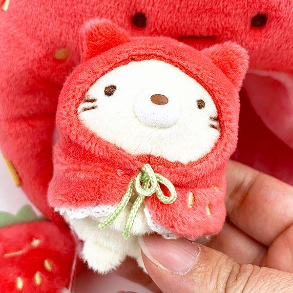 San-X-すみっコぐらし-すみっコぐらしコレクション-すみっコハウス-いちごのおうち-ベビー-おもちゃ-とかげ-ねこ-レッド-グッズ 商品画像7：キャラグッズPERFECT WORLD TOKYO