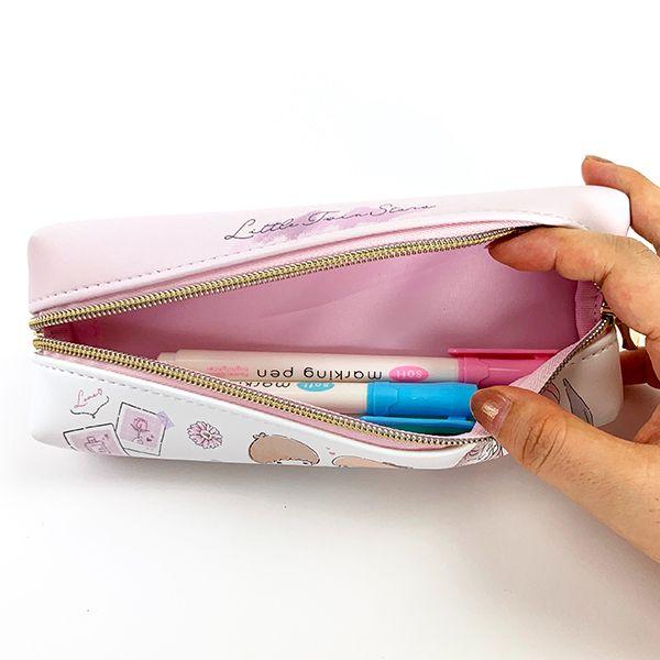 リトルツインスターズ-2ルーム-ペンケース-ペンポーチ-筆箱-キキララ-ピンク 商品画像6：キャラグッズPERFECT WORLD TOKYO