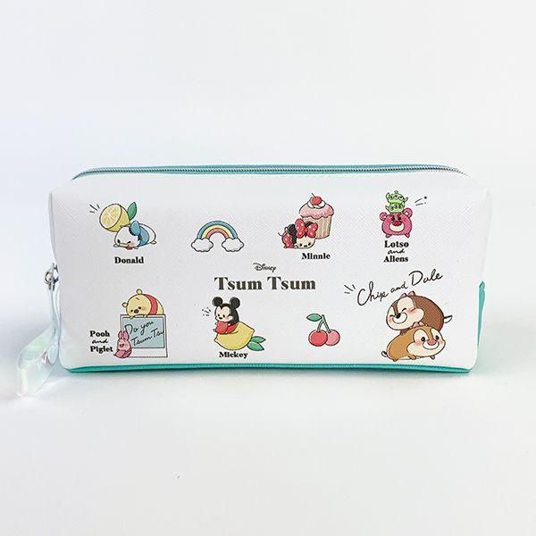 ツムツム-ペンケース-整列-ペンポーチ-筆箱-ディズニー-水色 商品画像1：キャラグッズPERFECT WORLD TOKYO