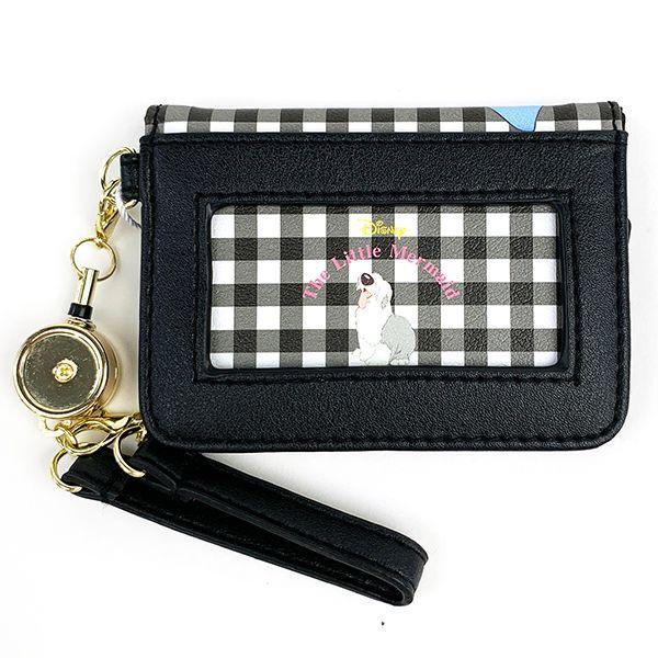 リトルマーメイド-アリエル-オープンパスケース-BKチェック/アリエル-パスケース-定期入れ-リール付きパスケース-黒-グッズ--(MCOR) 商品画像3：キャラグッズPERFECT WORLD TOKYO