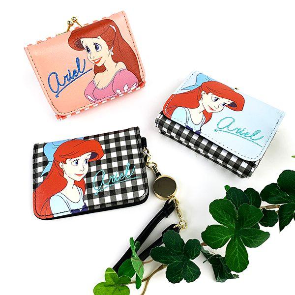 リトルマーメイド-アリエル-オープンパスケース-BKチェック/アリエル-パスケース-定期入れ-リール付きパスケース-黒-グッズ--(MCOR) 商品画像5：キャラグッズPERFECT WORLD TOKYO