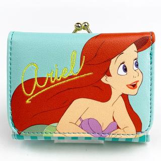 リトルマーメイド-アリエル-コンパクト財布-GRチェック/アリエル-三