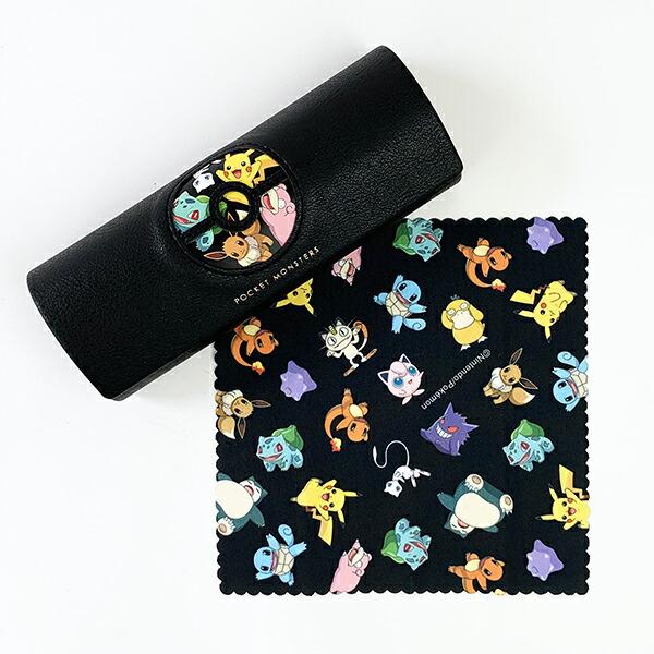 ポケモン-メガネケース-クラシカルBK-ポケモン-眼鏡ケース-グッズ-イーブイ-ピカチュウ-ブラック--(MCOR) 商品画像1：キャラグッズPERFECT WORLD TOKYO