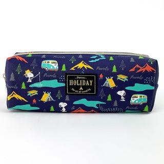 スヌーピー-Wファスナーペンポーチ-キャンプスヌーピー--筆箱